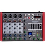 6 Channel Audio Interface Dj Mixer With 99 Dsp Effects Xlr 1/4 Inch Jack... - $1,595.22 MXN