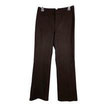 Banana Republic Womens Pants Size 0 Brown Pin Strip Trouser Wool Lined C... - $19.49