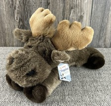 Rare Aurora Plush Flopsies 14" Mel Moose Brown Adorable Stuffed - $11.88