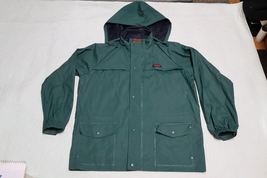 STEARNS Mens Hooded Dark Green Dry Wear Rain Coat 8176 Jacket Size L - $49.99