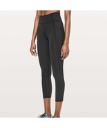 Lululemon Time To Sweat Crop Leggings Black 23&quot; High Rise W6AWSS Women&#39;s... - $547.83 MXN
