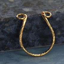 Hammered U Shape Festoon in Bronze 25x19mm - $16.90 CAD