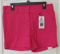 The Limited Mid-Rise Tailored Short HOT PINK EYELET Women&#39;s Sz 4 NWT MSR... - $18.01
