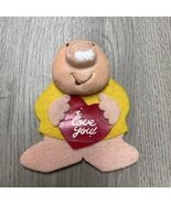 Vintage Felt Styrofoam Ziggy 3.5&quot; I Love You Valentine&#39;s Day Collectible... - €8,53 EUR