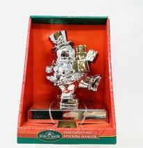 Kurt Adler Silver Snowman Christmas Stocking Hanger~Hand Crafted Pewter - $19.03