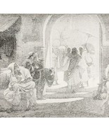 1906 Mordecai and Haman Print Story Of The Bible 8.25 X 5.75&quot; Antique Art - $27.22 CAD