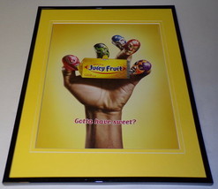 2006 Wrigley&#39;s Juicy Fruit Gum /  Wrestlers Framed 11x14 ORIGINAL Advert... - £27.58 GBP
