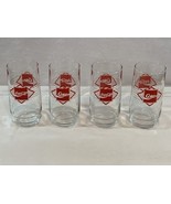 RARE! 4 Coca Cola Red Diamond Glasses 16 oz. Coke Indiana Glass Co - £26.88 GBP