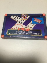 Classic Games Deluxe Double Six Color Dot Dominoes (1996) - $5.93