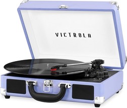 Victrola Vintage 3-Speed Bluetooth Portable Suitcase Record, Lg, Lavende... - $64.92