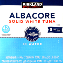 Kirkland Signature Albacore Solid White Tuna in Water 8 x 7 Oz Cans EXP ... - $27.22