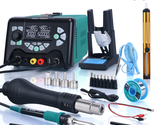 853D 5A II DC Power Supply with 970W Hot Air Soldering Station 3 in 1 So... - $347.18