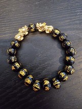 Black/Gold Lucky Charm Bracelet New - $8.99