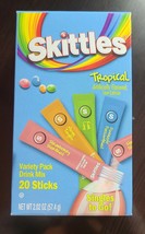 Skittles Tropical Variety Set Drink Mix Singles to Go 20-CT SAME-DAY SHIP - £6.20 GBP