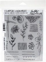 Tim Holtz Cling Stamps 7&quot;X8.5&quot;-Mini Media Marks - $28.30