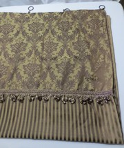 Set of 2 JC Penney Home Collection  Curtain Panels Brown Gold  Stripe - £35.97 GBP