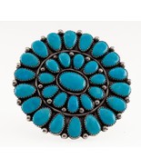 Mathilda Benally Sterling &amp; Point Turquoise Pendant/Brooch 64mm - €382,99 EUR