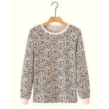 Animal Spotted Print Round Neck Long Sleeve Top 2XL (3737) - £18.88 GBP