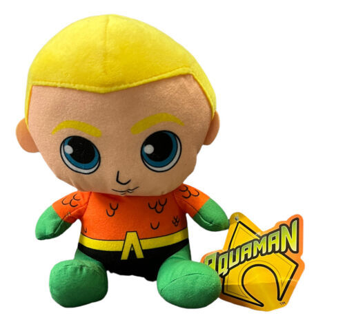 AQUAMAN  7" Stuffed Plush Doll 2018 Toy Factory DC Justice League With Tag - £8.02 GBP