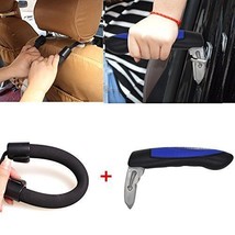 Handy Bar Car Door Handle + Assist Grab Strap Set- Vehicle Cane Aid for Standing - £31.30 GBP