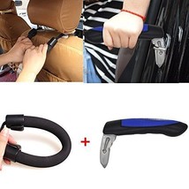 Handy Bar Car Door Handle + Assist Grab Strap Set- Vehicle Cane Aid for ... - £31.56 GBP