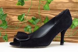 Stuart Weitzman Women Sz 6 M Black Pump Leather Shoes 65655 - £13.37 GBP
