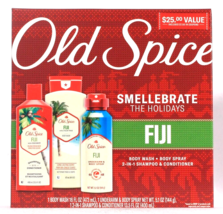 Old Spice Smellebrate The Holidays Fiji Body Wash &amp; Spray 2in1 Shampoo Condition - £29.88 GBP