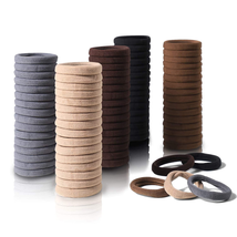 100 Pcs Thick Seamless Brown Hair Ties, Ponytail Holders Hair Accessories No Dam - £9.36 GBP