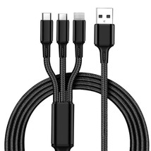 USB fast charge cable for iphone android charger heavy duty braided lead... - $5.89