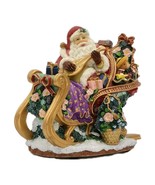 Fitz &amp; Floyd Santa with Sleigh Musical Jingle Bells Vintage 2002 Origina... - $44.95