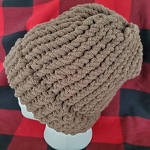 Soft and Fluffy Brown Hat- Handmade - £9.41 GBP