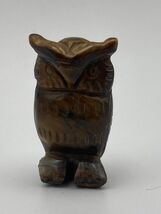 Miniature Carved Stone Owl Figurine 1” Tall  Figurine Collectible Animal - $8.20