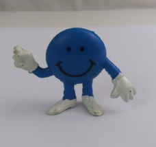 Vintage Blue Happy Face Man 1.5&quot; Action Figure Vending Machine Toy - £2.35 GBP