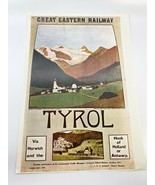 Vintage Great Eastern Railway Lithograph Print-Tyrol-Paris Bruxelles Hor... - £8.91 GBP