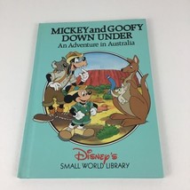 Disney Mickey And Goofy Down Under Hardcover Book Vintage Small World Li... - $12.82