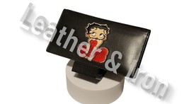 Betty Boop Leather Checkbook Cover Cartoon - £19.94 GBP