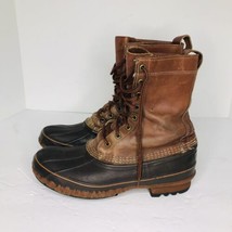 Vintage LL Bean Maine Hunting Shoes Duck Boots Leather Rubber Mens 8 M U... - $35.64