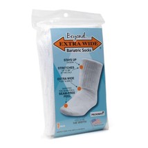 Rose Health Care Beyond Extra Wide Bariatric Socks White One Size up to ... - $29.10