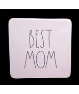 RAE DUNN &quot;BEST MOM&quot; Matte Pink Heavy Thick Ceramic 8&quot; Square Trivet NEW ... - $31.54 CAD