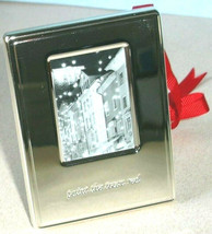 Kate Spade New York Silver Street Ornament Frame Etched &#39;Paint the Town Red&#39; New - £15.90 GBP