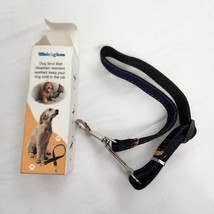 Dog Seatbelt Leash Clip Adjustable Black Denim - £6.23 GBP