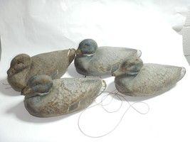 Vintage General Fibre Ariduk Mallard Duck Decoy Lot Of 4 Damaged For Decor - $29.69