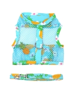 Cool Mesh Hawaiian Blue Pineapple Luau Harness with Matching Leash Sizes... - €17,15 EUR