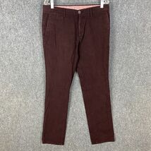 Mossimo Dutti Chino Pants Men&#39;s Size 32 Burgundy Adults Cotton Blend - $365.38 MXN