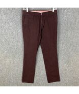 Mossimo Dutti Chino Pants Men&#39;s Size 32 Burgundy Adults Cotton Blend - €17,13 EUR