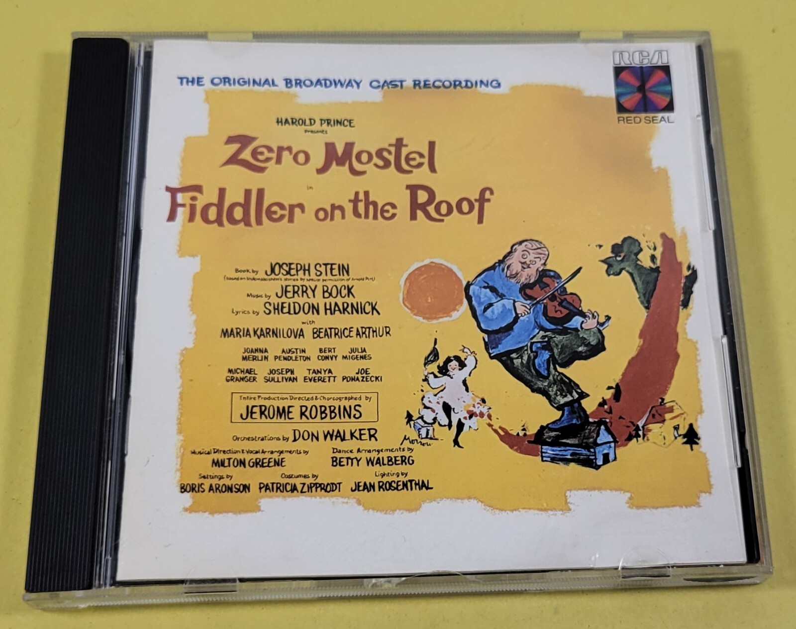 O) Fiddler on the Roof Original Broadway Recording by Zero Mostel (CD, 2... - $5.93