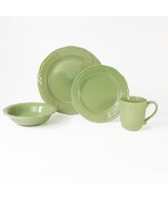 Siena 16 piece Stoneware Dinnerware Set in Green by Euro Ceramica - $131.25