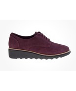 Clarks Women&#39;s Sharon Noel Oxford Size 7.5 Platform Lace Up Shoe Burgund... - $615.93 MXN
