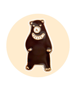 Animal Enamel Pin: Brown Sun Bear - $236.92 MXN