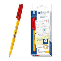 Staedtler Stick Fine Ballpoint Pen (Box of 10) - Red - $32.81